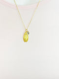 Gold Cicada Charm Necklace Entomology Gifts Ideas, Personalized Customized Gifts, N5342