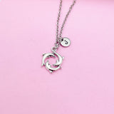 Dolphin Necklace in Silver or Gold, N148