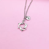 Dolphin Necklace in Silver or Gold, N148