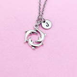 Dolphin Necklace in Silver or Gold, N148