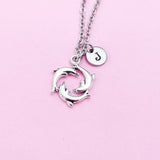 Dolphin Necklace in Silver or Gold, N148