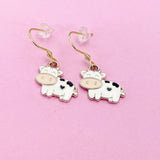 Cute Cow Dangle Earrings in Gold, AN3054