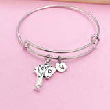 Hand with Poker Cards Bracelet in Silver, AN141