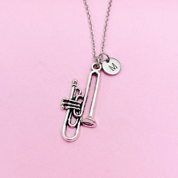 Trumpet Necklace in Silver, N3635