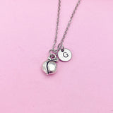 Silver Peach Fruit Charm Necklace, N123C