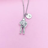 Silver Astronaut Space Charm Necklace, N5578