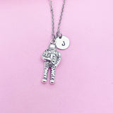 Silver Astronaut Space Charm Necklace, N5578