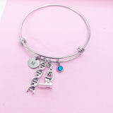 Microscope DNA Bracelet in Silver, N2260