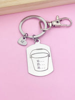 Bucket List Stainless Steel Customize Keychain Valentine Anniversary Gift Ideas, D442