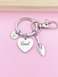 Heart Goal Shovel Customize Charm Keychain Motivation Graduation Gifts Ideas, D444
