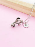 Silver Roller Skate Charm Necklace Customize Personalized Gift, N791