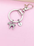 Silver Lamb Charm Keychain Personalize Customize Made to Order, N1587B