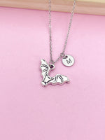 Bat Necklace, Bat Charm Halloween Jewelry Gifts, Best Birthday Gift, Best Friends Gift, Personalized Initial Gift, N4386