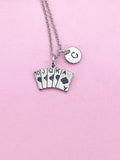 Stainless Steel Poker Charm Necklace, Initial Card Suit Charm