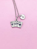 Stainless Steel Poker Charm Necklace, Initial Card Suit Charm
