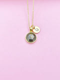 Pyrite Necklace, Natural Gemstone Jewelry N3447