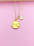 Gold Pinky Promise Initial Necklace, Best Friend Gift