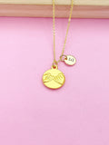 Gold Pinky Promise Initial Necklace, Best Friend Gift