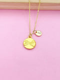 Gold Pinky Promise Initial Necklace, Best Friend Gift