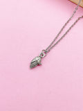 Silver Corn Cob Charm Necklace, Farmer Foodie Gift