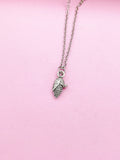 Silver Corn Cob Charm Necklace, Farmer Foodie Gift