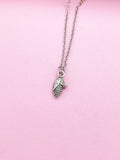 Silver Corn Cob Charm Necklace, Farmer Foodie Gift