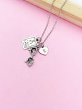 Optometrist Necklace, Snellen Chart Necklace, Eye Chart Charm, Glasses Charm, Gift for Eye Doctor, Optometrist Gift, Personalized Gift, N147