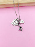Optometrist Necklace, Snellen Chart Necklace, Eye Chart Charm, Glasses Charm, Gift for Eye Doctor, Optometrist Gift, Personalized Gift, N147
