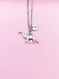 Silver Dinosaur Necklace Paleontologist Taphonomy Taphonomists Ichnology Ichnologists Museum Curation Gifts Ideas, N1125