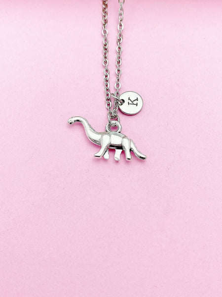 Silver Dinosaur Necklace Paleontologist Taphonomy Taphonomists Ichnology Ichnologists Museum Curation Gifts Ideas, N1125