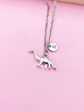 Silver Dinosaur Necklace Paleontologist Taphonomy Taphonomists Ichnology Ichnologists Museum Curation Gifts Ideas, N1125