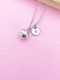 Silver Volleyball Charm Necklace, School Sports Volleyball Team Coach Gifts Ideas Personalized Customize Gifts, N115