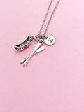 Silver Crew Oars Charm Necklace, Oar Canoe Rowing,  Boat Necklace, Oar Charm, Canoe Charm, Rowing Charm, Personalized Gift, N2671