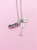Silver Crew Oars Charm Necklace, Oar Canoe Rowing,  Boat Necklace, Oar Charm, Canoe Charm, Rowing Charm, Personalized Gift, N2671