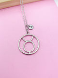 Silver Taurus Charm Necklace Zodiac Constellations Personalize Customize Birthday Gifts, N5564