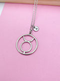 Silver Taurus Charm Necklace Zodiac Constellations Personalize Customize Birthday Gifts, N5564