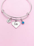 Best Christmas Gifts for Titi, Stainless Steel Heart Titi Bracelet, PD009