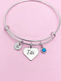 Best Christmas Gifts for Titi, Stainless Steel Heart Titi Bracelet, PD009