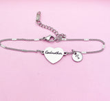 Stainless Steel Godmother Heart Charm Bracelet Godmother Jewelry Mother's Day Gift for Godmother from Goddaughter Gift, D446