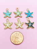 Gold Starfish Earrings, Nautical Earrings, N3189A