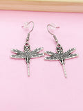 Silver Dragonfly Charm Earrings, BN56