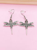 Silver Dragonfly Charm Earrings, BN56