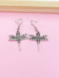 Silver Dragonfly Charm Earrings, BN56