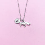 Rhinoceros Charm Necklace in Silver, N1740A