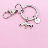Rhinoceros Charm Keychains in Silver, AN2103