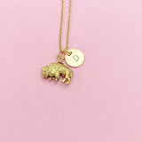 Buffalo Charm Necklace in Gold or Silver, N492