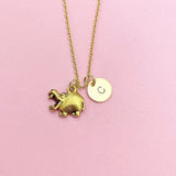 Hippopotamus Necklace in Gold, N465