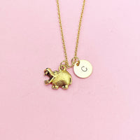 Hippopotamus Necklace in Gold, N465