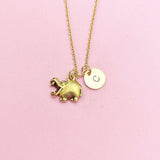 Hippopotamus Necklace in Gold, N465