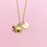 Hippopotamus Necklace in Gold, N465